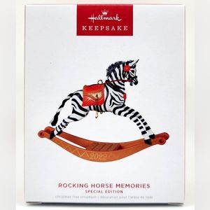 NEW 2022 Hallmark ROCKING HORSE MEMORIES KEEPSAKE Special Edition Zebra